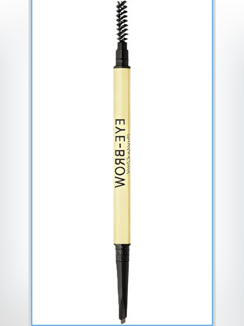 Black Waterproof Eyebrow Pencil - Sweat-Proof & Dual-Ended with Brush New